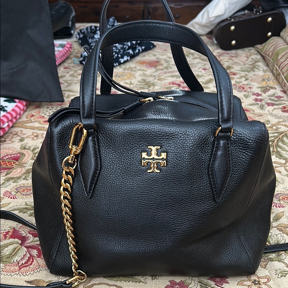 Tory Burch Black Leather Handbag!